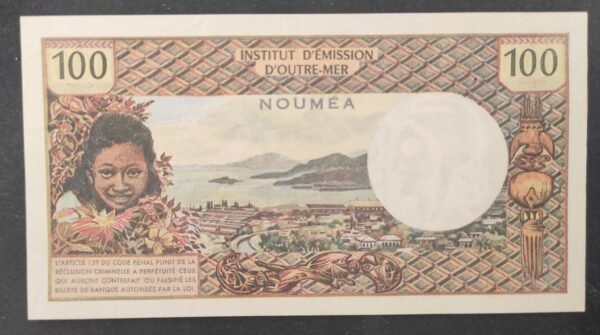 nouvelle calédonie 100 francs mention nouméa alphabet u.2 sup