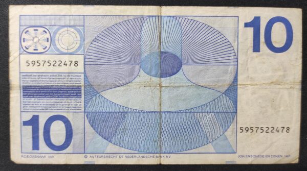 pays bas billet de 10 gulden de 1968 pick 91