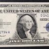 rare usa etats unis d'amérique billet de 1 dollar série 1935 e sceau bleu pr neuf