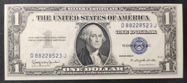 rare usa etats unis d'amérique billet de 1 dollar série 1935 f sceau bleu pr neuf (copie)