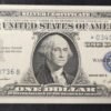 rare usa star note billet de 1 dollar série 1957 b sceau bleu neuf ( unc )