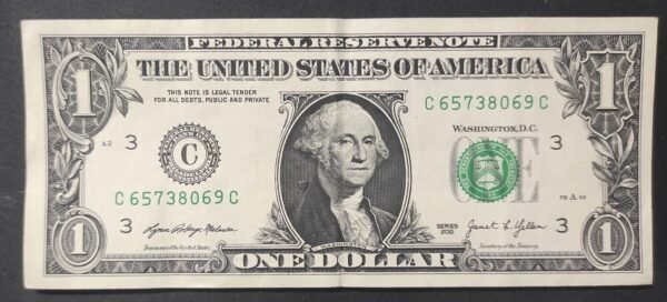 etats unis d'amérique usa billet de 1 dollar 2021 c (3) philadelphie pa
