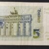 allemagne billet de 5 mark de 1991 pick 37