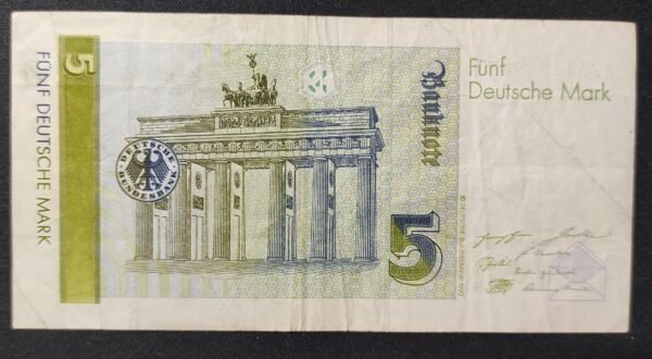 allemagne billet de 5 mark de 1991 pick 37