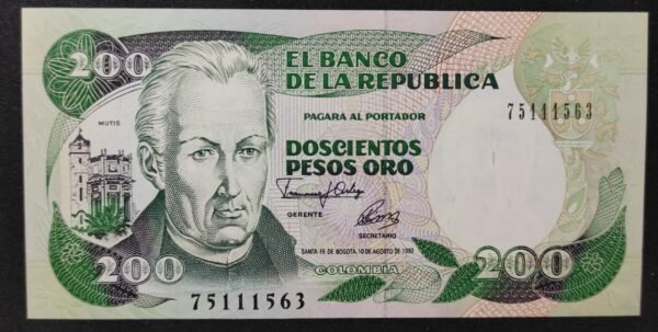colombie billet de 2000 pesos 2021 pick 458 neuf unc (copie)