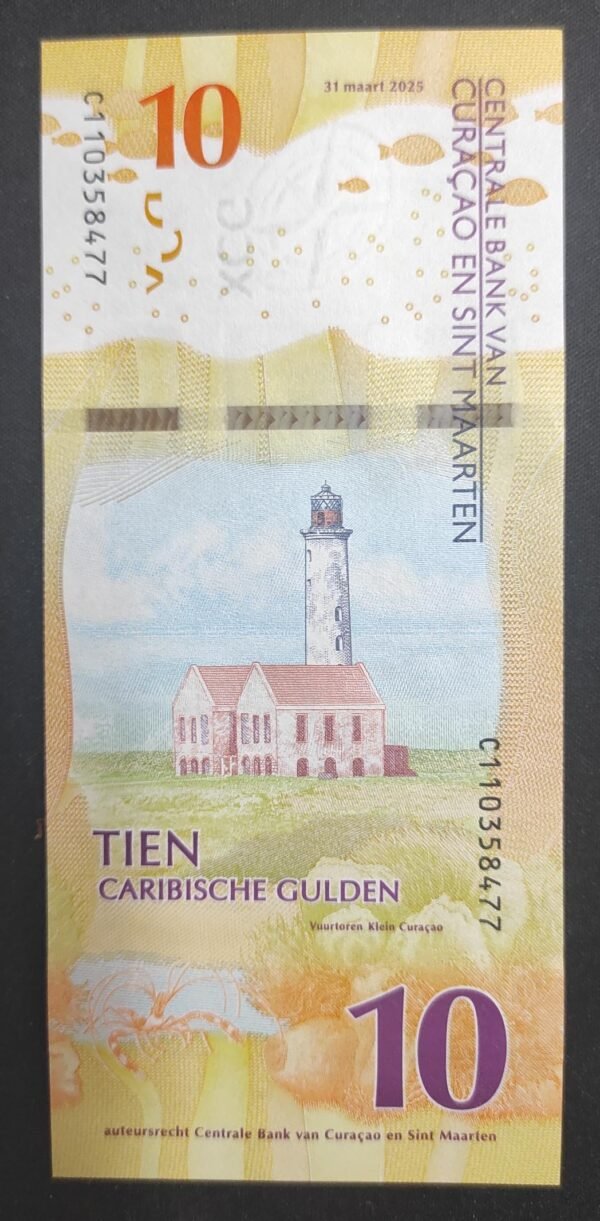 nouveauté : curaçao et saint martin billet de 10 gulden 31/03/2025 neuf ( unc )
