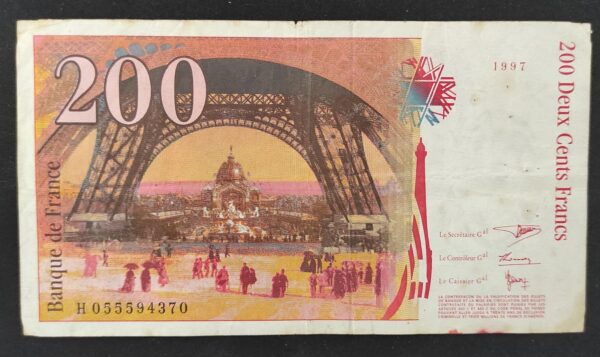 france billet de 200 francs eiffel de 1997 ref : f.75/04b (copie)