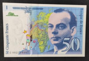 france billet de 50 francs saint exupery 1992 ref : f.72/01b sup+ france billet de 50 francs saint exupery 1992 ref : f.72/01b sup+