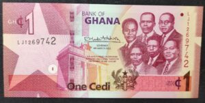 ghana billet de 1 cedis de 2022 neuf ( unc ) ghana billet de 1 cedis de 2022 neuf ( unc )