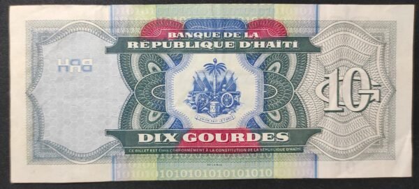 haïti billet de 10 gourdes 2000 commémorative pick 265