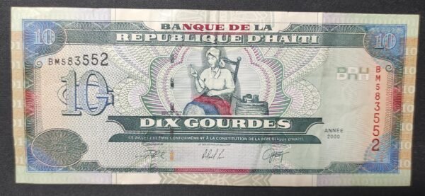 haïti billet de 10 gourdes 2000 commémorative pick 265
