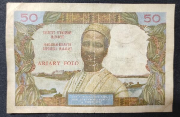 madagascar billet de 50 francs de 1969 pick 61