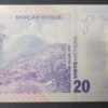 mozambique billet de 20 meticais polymère de 2024 neuf unc