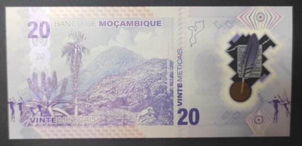 mozambique billet de 20 meticais polymère de 2024 neuf unc