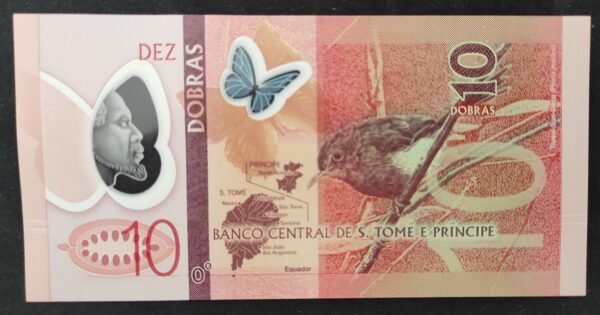 sao tomé et principe billet de 10 dobras de 2016 polymère pick 71 neuf unc