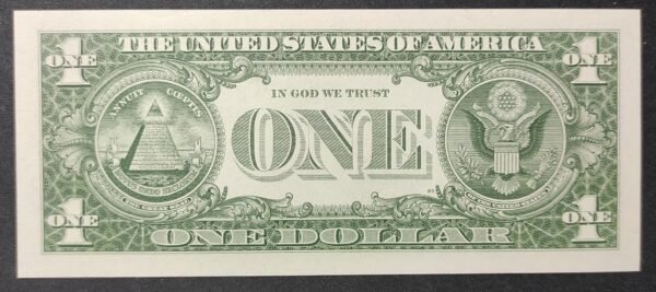 rare usa billet de 1 dollar série 1957 sceau bleu neuf ( unc )