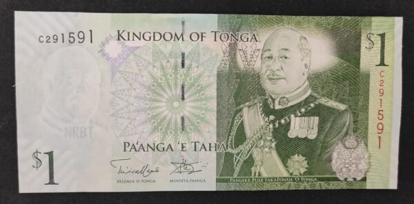 iles des tonga pacifique sud billet de 1 pa'anga de 2014 pick 37 neuf unc