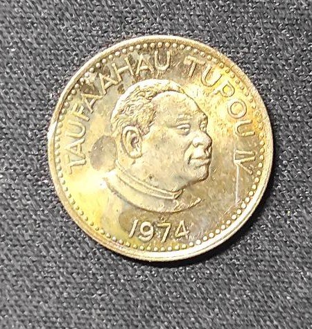 ile de tonga pacifique sud piece de 5 seniti 1974 seulement 75 000 exemplaires.