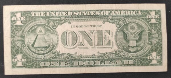 usa etats unis d'amérique billet de 1 dollar série b 1957 sceau bleu !