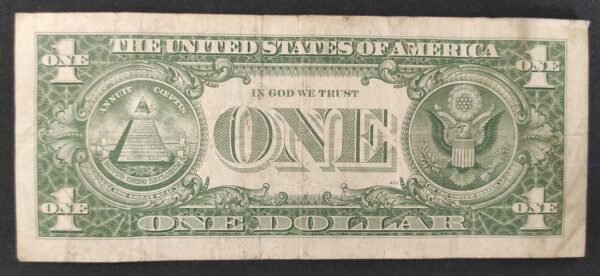 usa etats unis d'amérique billet de 1 dollar série a 1957 sceau bleu !