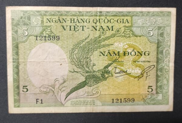viet nam du sud billet de 5 dong 1955 pick 2 pr neuf ! (copie)