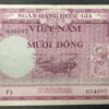 rare viet nam du sud magnifique billet de 10 dong 1955 pick 3
