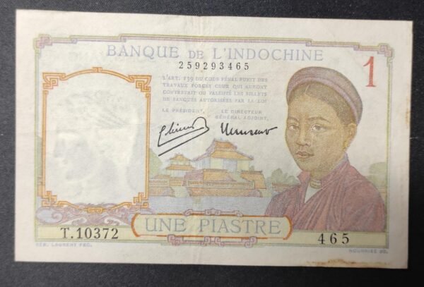 banque de l'indochine billet de 1 piastre 1953 pick 92 (copie)