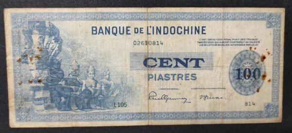 indochine française billet 100 piastes nd pick 78