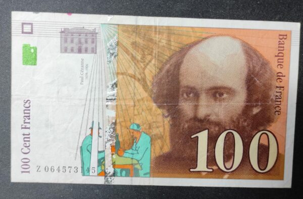 france billet de 100 francs sézanne de 1998 ref : f.74/02