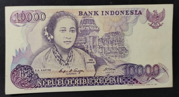 indonésie billet de 10 000 roupies de 1985 pick 126 pr neuf