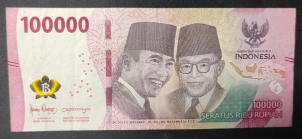 indonésie billet de 100 000 roupies 2022 pick 160 ! (copie)