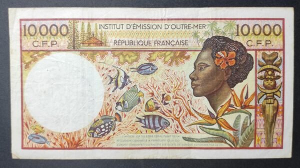 territoire français du pacifique billet de10 000 francs ( ieom ) c.1 de 1985 !