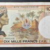 territoire français du pacifique billet de10 000 francs ( ieom ) c.1 de 1985 !