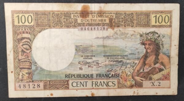 nouvelle calédonie 100 francs mention nouméa alphabet u.2 sup (copie)