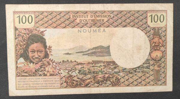 nouvelle calédonie 100 francs mention nouméa alphabet x.2 (copie)