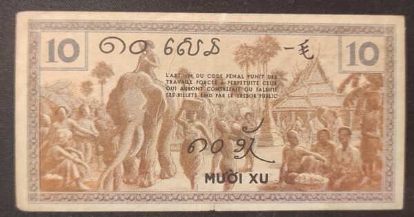 indochine française billet de 10 cents brun lila type ii