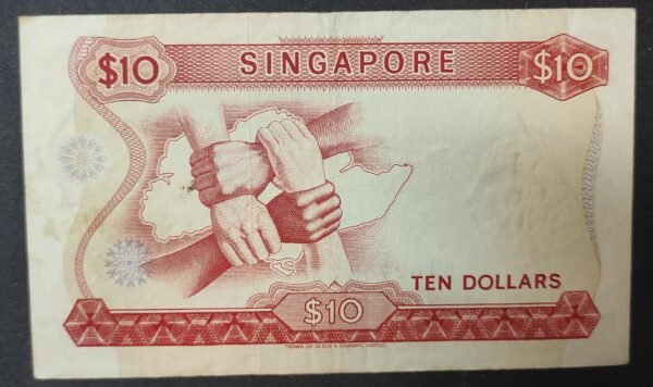singapour singapor billet de 10 dollars 1973 pick 3 série fleurs (copie)