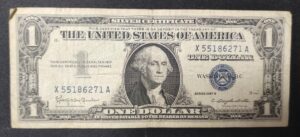 usa etats unis d'amérique billet de 1 dollar série 1957 b sceau bleu (copie)