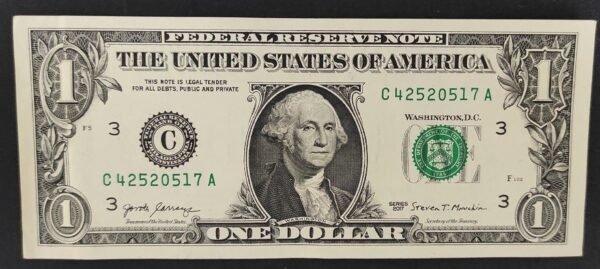 etats unis d'amérique usa billet de 1 dollar 2021 c (3) philadelphie pa (copie)