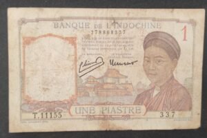 banque de l'indochine billet de 1 piastre 1953 pick 92 banque de l'indochine billet de 1 piastre 1953 pick 92
