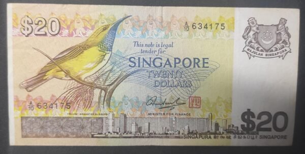 singapour billet de 20 dollars 1979 pick 12 concorde oiseau (copie)