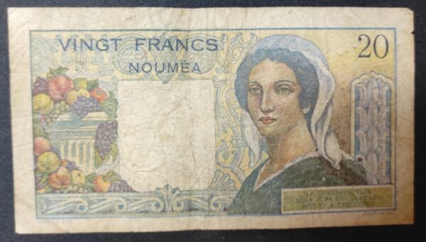 nouvelle calédonie 20 francs " nouméa " jeune berger banque de l'indochine n.161 (copie)