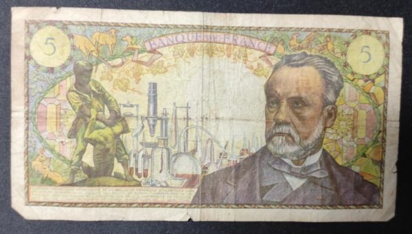 france billet de 5 francs pasteur du 07/12/1967 k.66 ref :.61/06