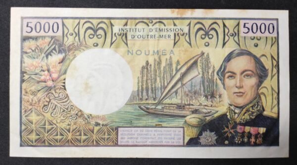 rare nouvelle calédonie 5000 francs mention " nouméa " alphabet w.1