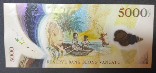 vanuatu ex nouvelles hébrides billet 5000 vatu 2017 pick 19