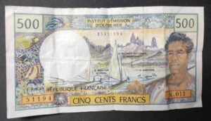 billet 500 francs ieom nouvelle calédonie polynésie k.011 ( 2004 ) 9eme sign billet 500 francs ieom nouvelle calédonie polynésie k.011 ( 2004 ) 9eme sign