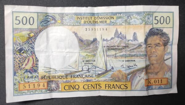 billet 500 francs ieom nouvelle calédonie polynésie k.011 ( 2004 ) 9eme sign