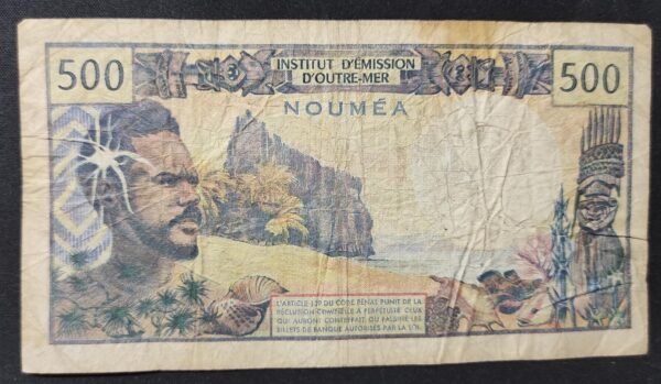 nouvelle calédonie billet de 500 francs mention nouméa b.2 n°96276