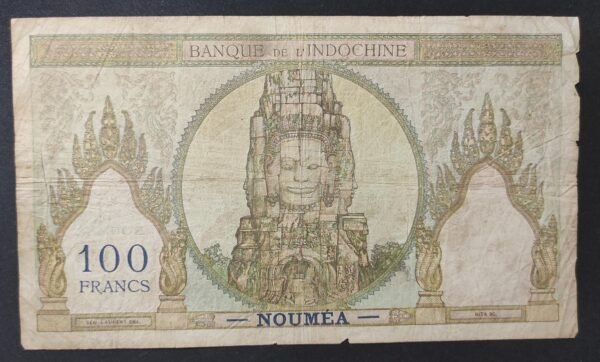 nouvelle calédonie billet de 100 francs ruines d'angkor " noumea " km.415.e (copie)
