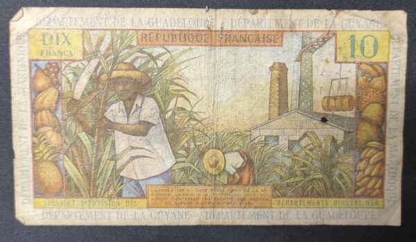 antilles française billet de 10 francs 1964 pick 8